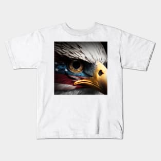 USA, Bald Eagle, America, American Flag, Kids T-Shirt